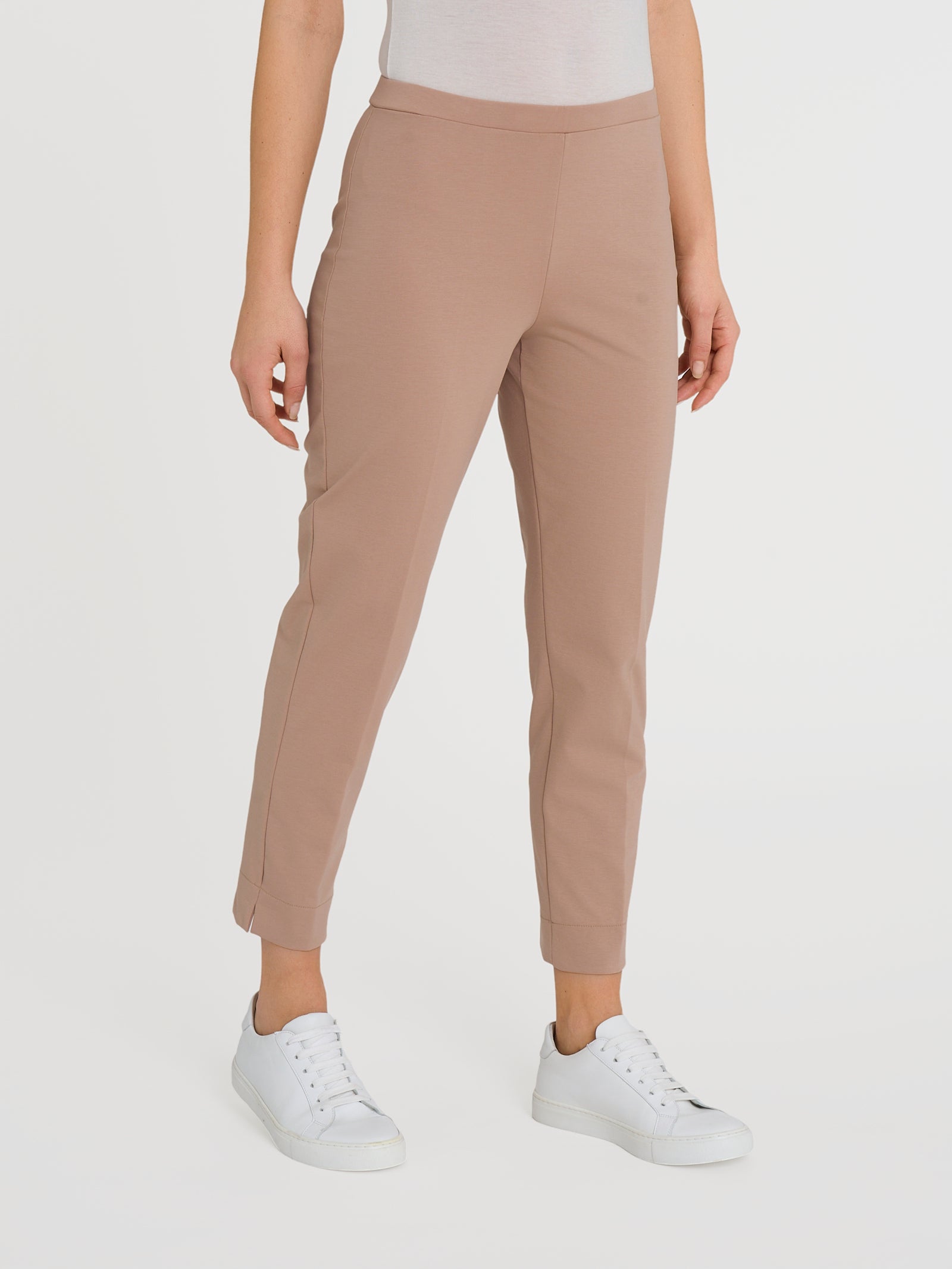 Pantalone capri con spacchetti in Compact Light  Marroni Donna - Ragno