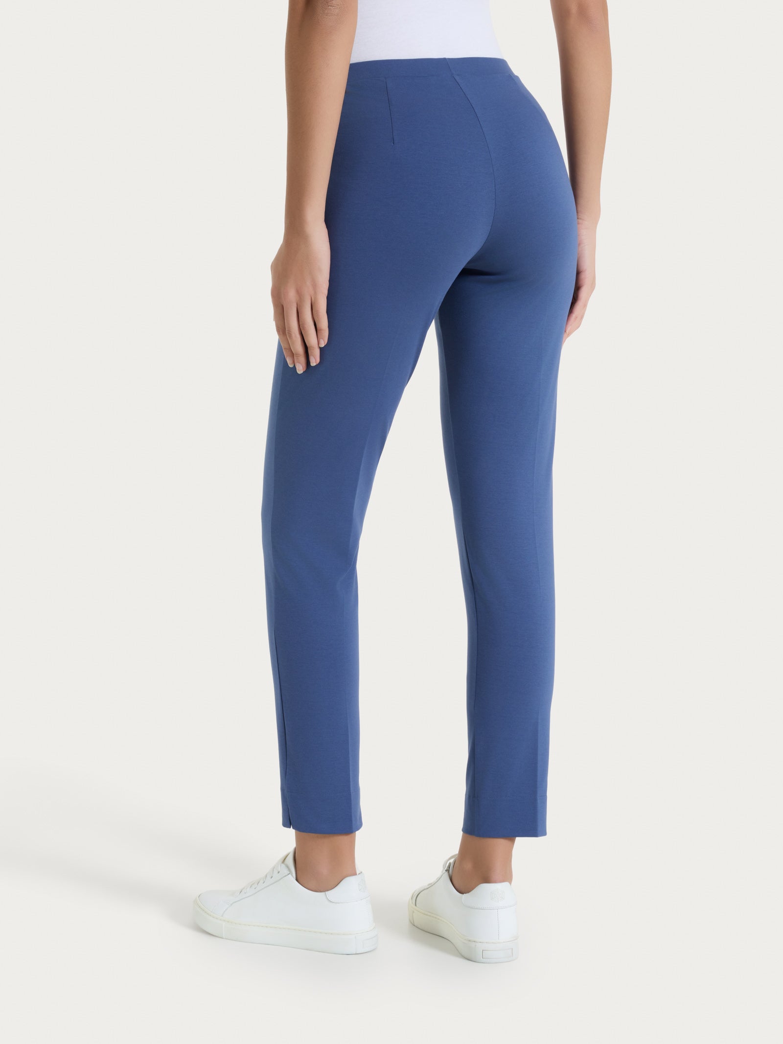Pantalone capri con spacchetti in Compact Light  Blu Donna - Ragno