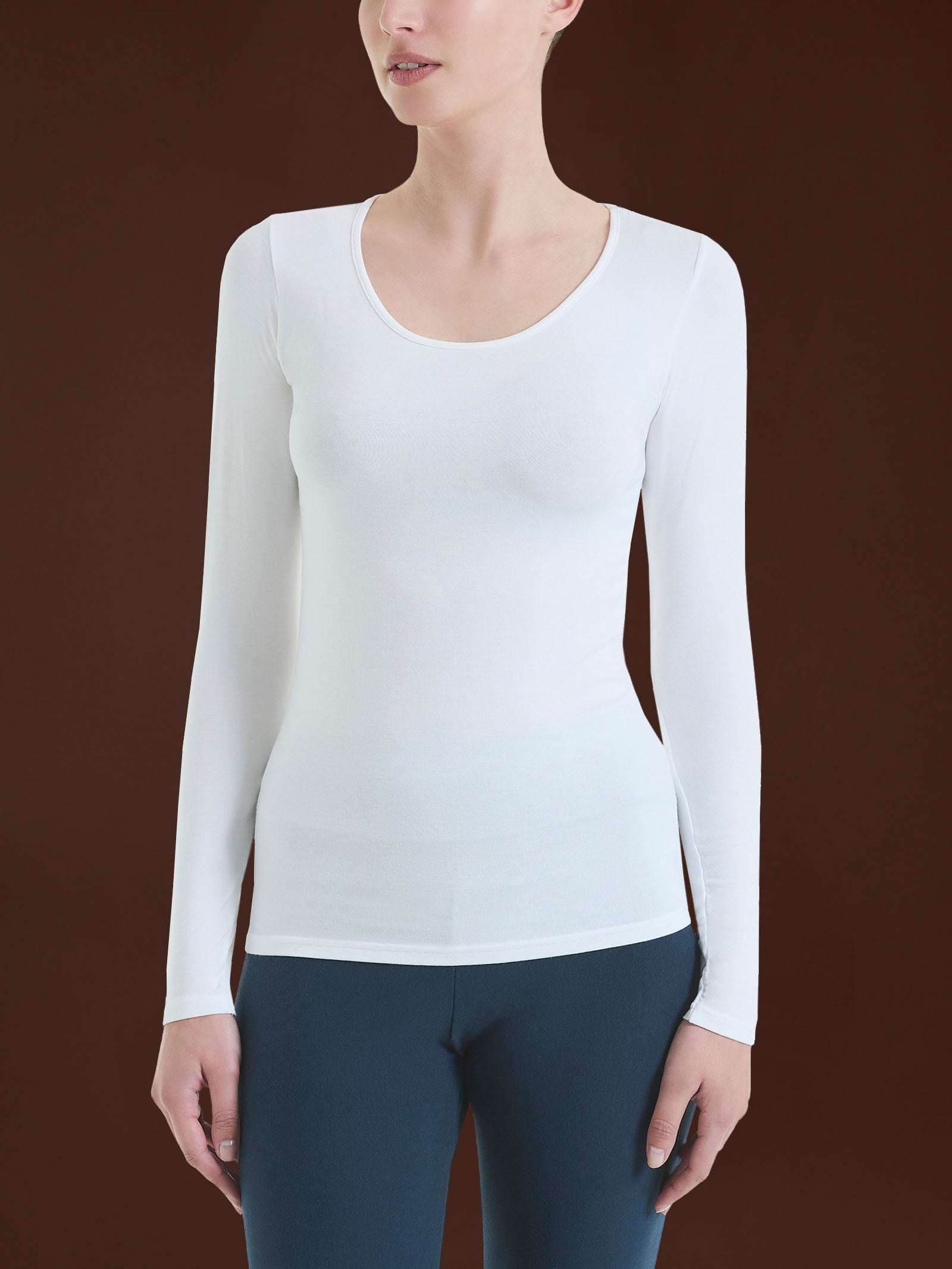 Maglietta girocollo in Eco Viscosa Neri Donna - Ragno