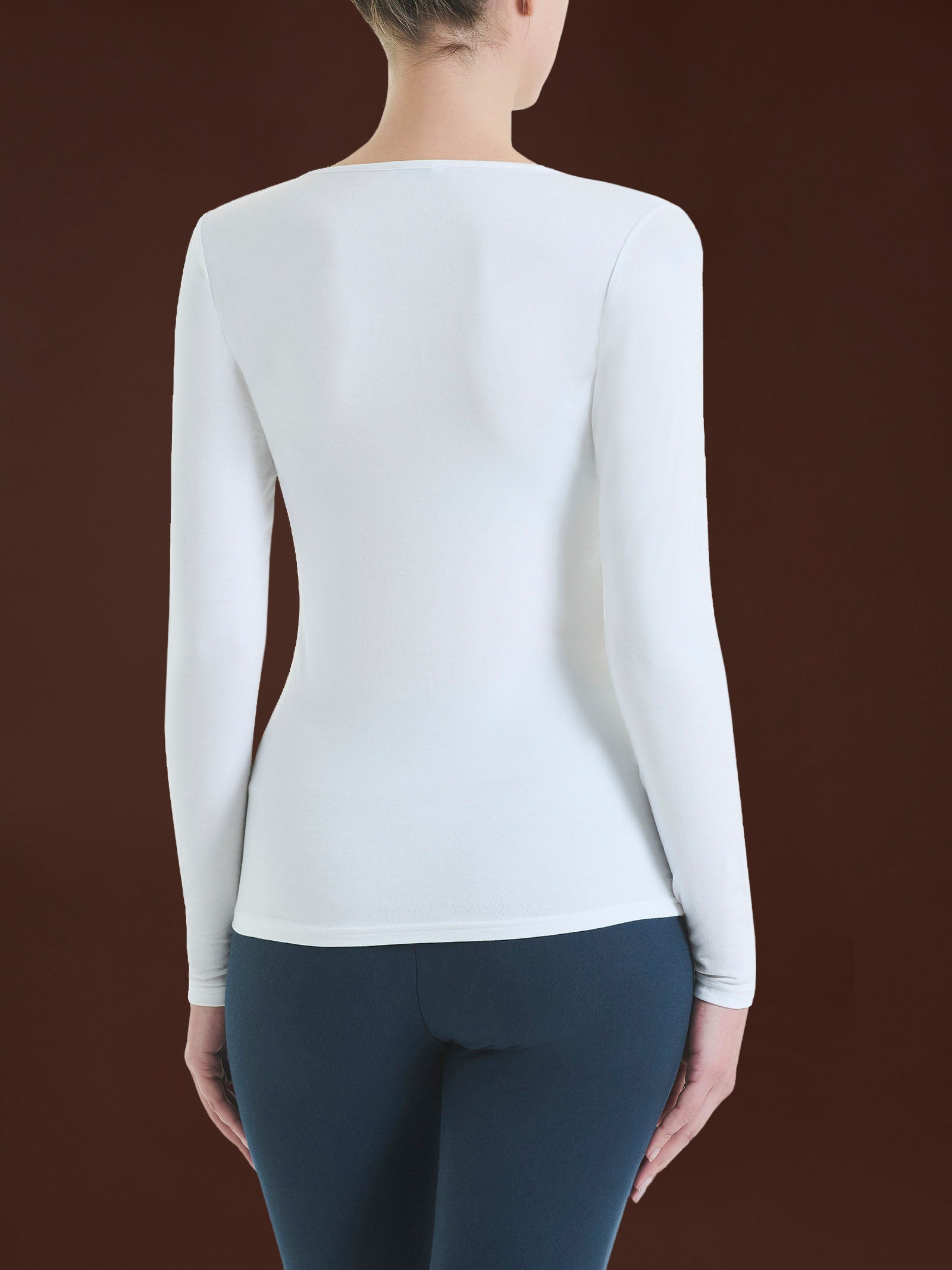 Maglietta girocollo in Eco Viscosa Blu Donna - Ragno