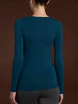 Maglietta girocollo in  Jersey Strech Winter Viscosa  Blu Donna - Ragno