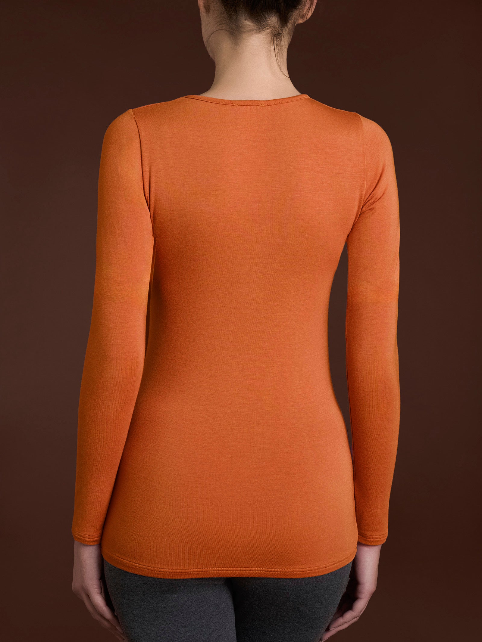Maglietta girocollo in Eco Viscosa Arancioni Donna - Ragno