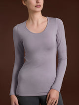 Maglietta girocollo in  Jersey Strech Winter Viscosa  Rosa Donna - Ragno
