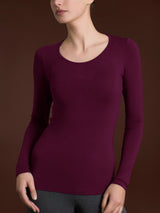 Maglietta girocollo in Eco Viscosa Viola Donna - Ragno