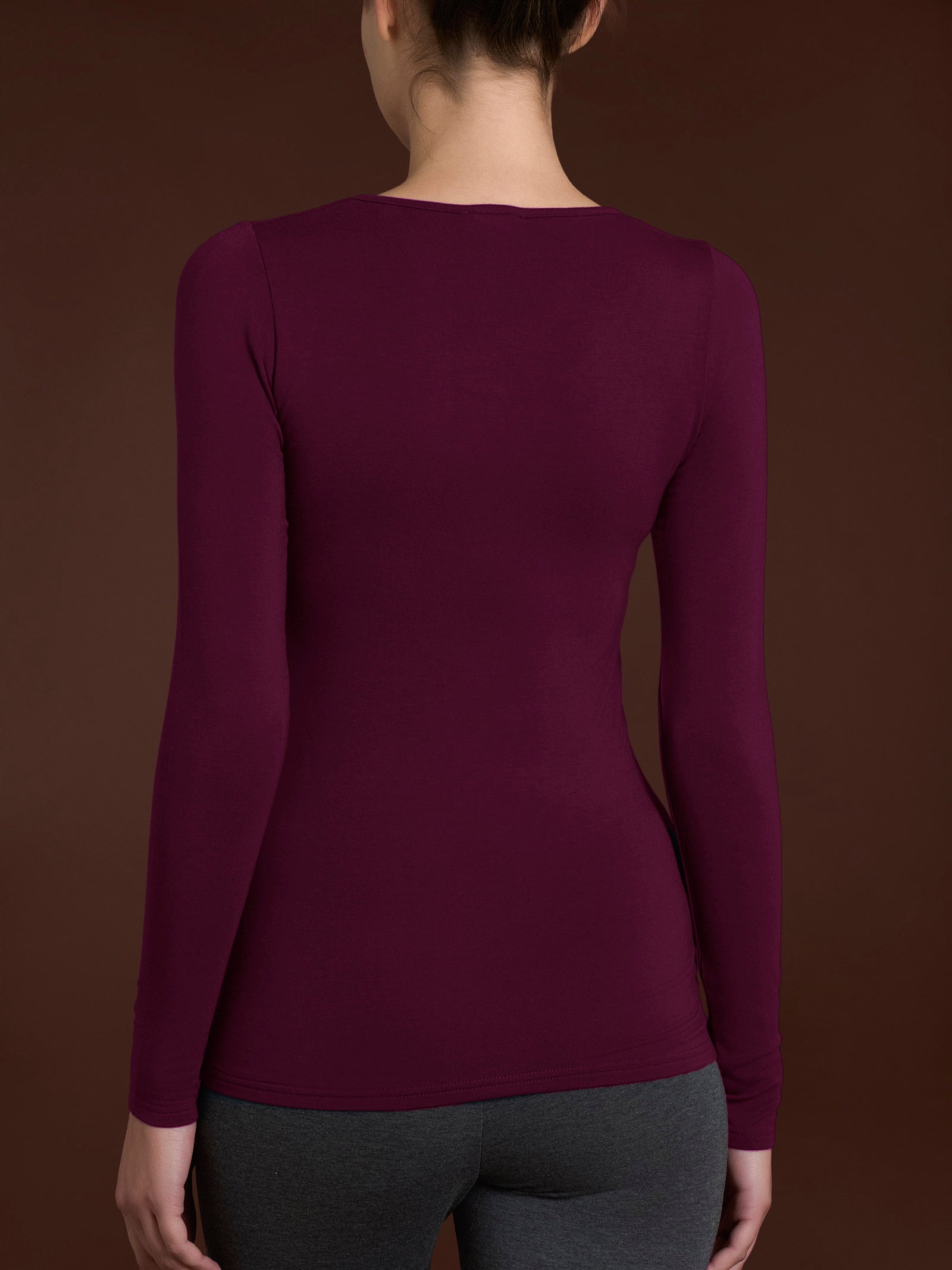 Maglietta girocollo in Eco Viscosa Viola Donna - Ragno
