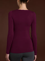 Maglietta girocollo in Eco Viscosa Viola Donna - Ragno