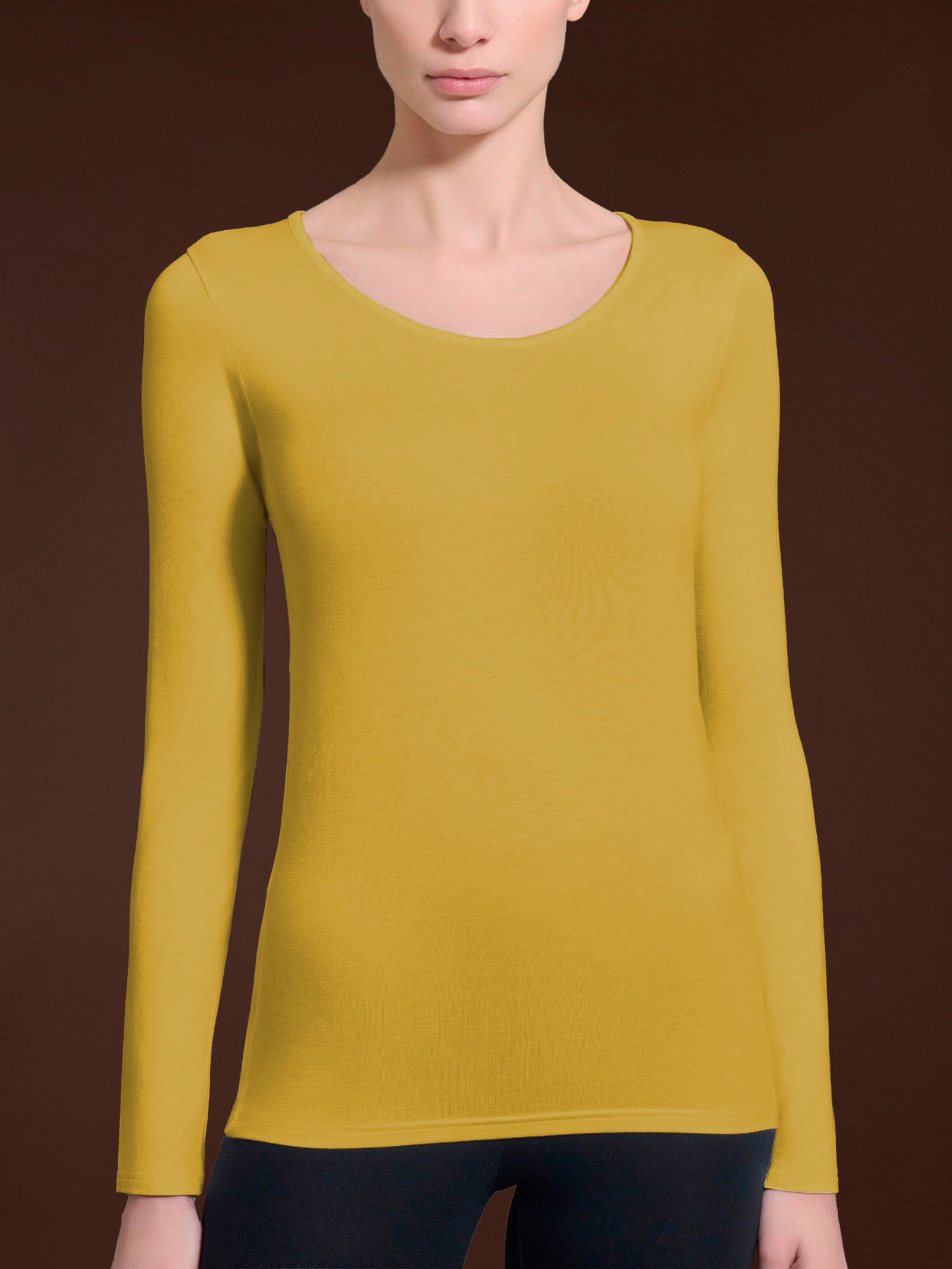 Maglietta girocollo in Eco Viscosa Gialli Donna - Ragno