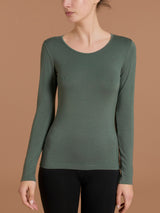 Maglietta girocollo in  Jersey Strech Winter Viscosa  Grigi Donna - Ragno