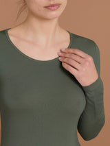 Maglietta girocollo in  Jersey Strech Winter Viscosa  Grigi Donna - Ragno