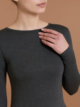 Maglietta con scollo a barchetta in  Jersey Strech Winter Viscosa  Grigi Donna - Ragno