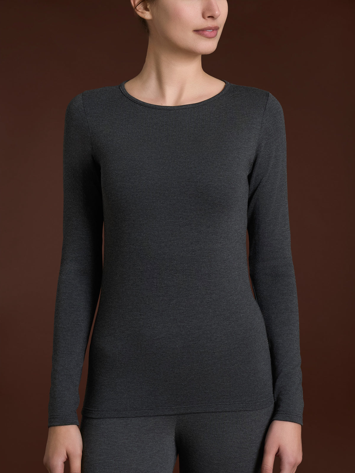 Maglietta con scollo a barchetta in  Jersey Strech Winter Viscosa  Neri Donna - Ragno