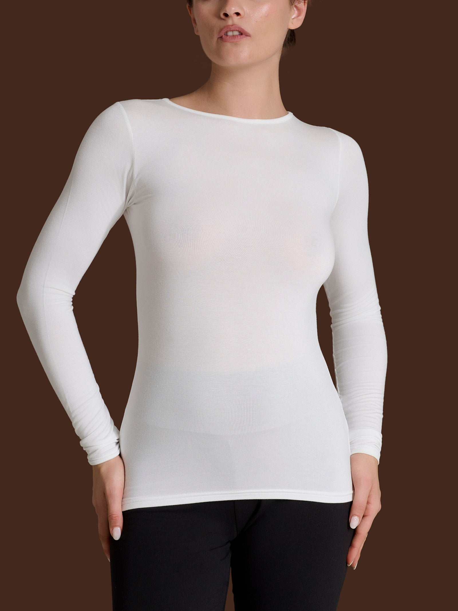 Maglietta con scollo a barchetta in Eco Viscosa Grigi Donna - Ragno