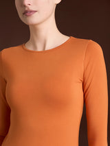 Maglietta con scollo a barchetta in  Jersey Strech Winter Viscosa  Arancioni Donna - Ragno