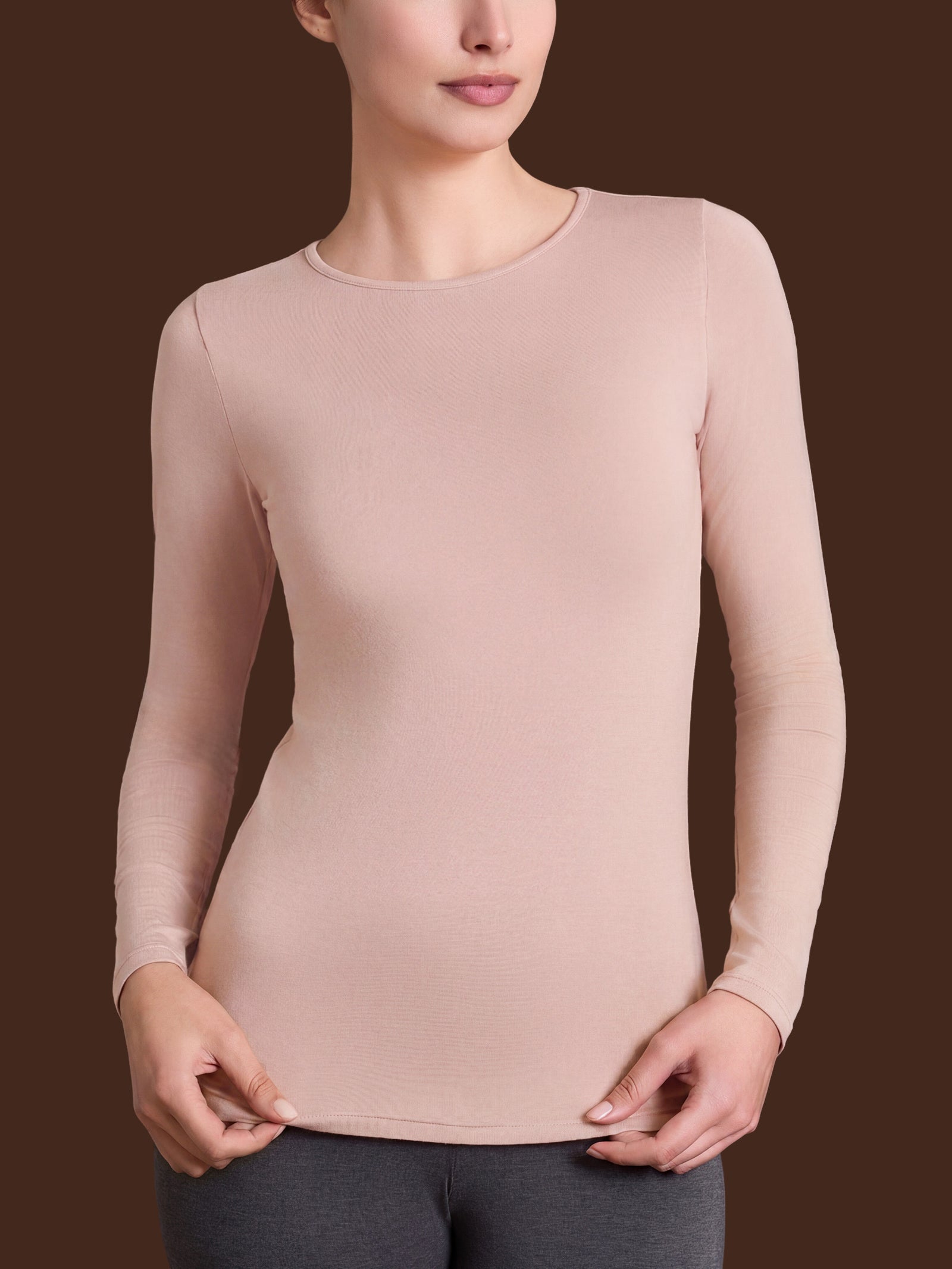 Maglietta con scollo a barchetta in Eco Viscosa Rosa Donna - Ragno