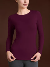 Maglietta con scollo a barchetta in Eco Viscosa Viola Donna - Ragno