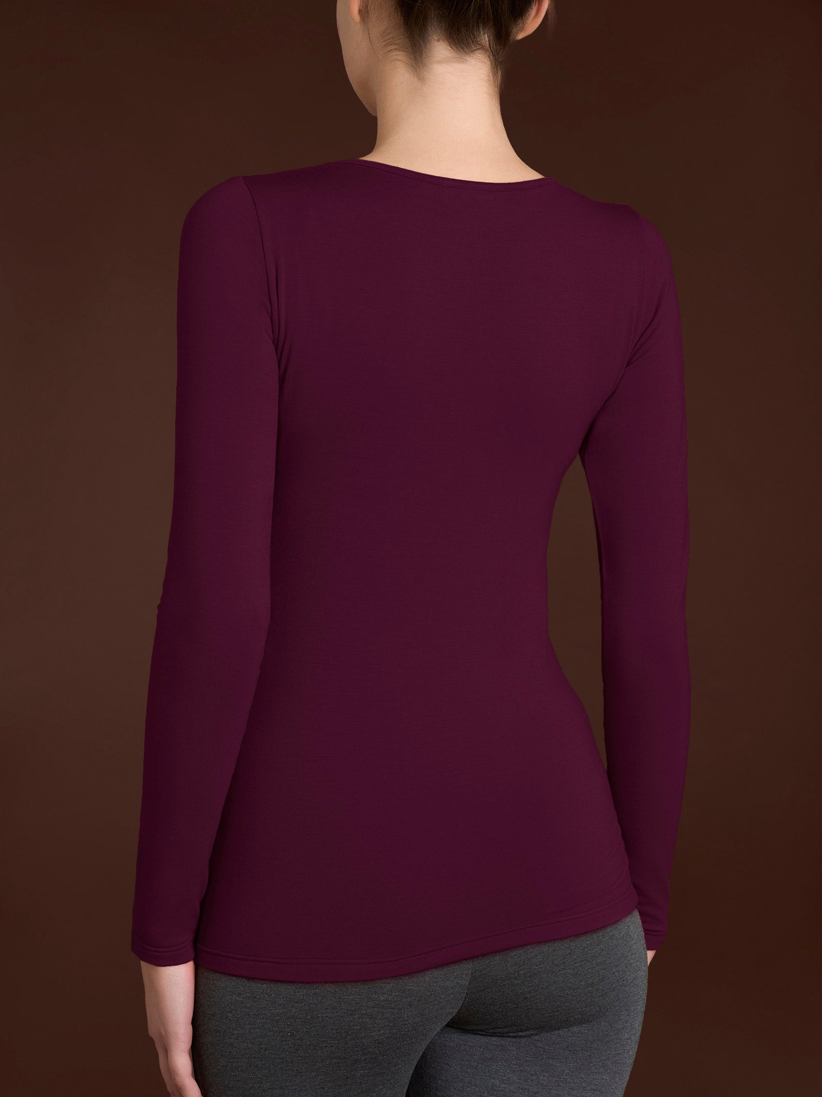 Maglietta con scollo a barchetta in Eco Viscosa Viola Donna - Ragno