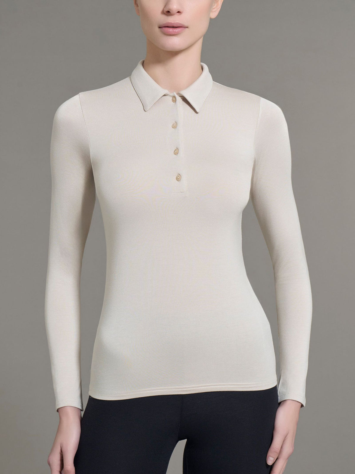 Polo in Jersey Strech Winter Viscosa  Grigi Donna - Ragno