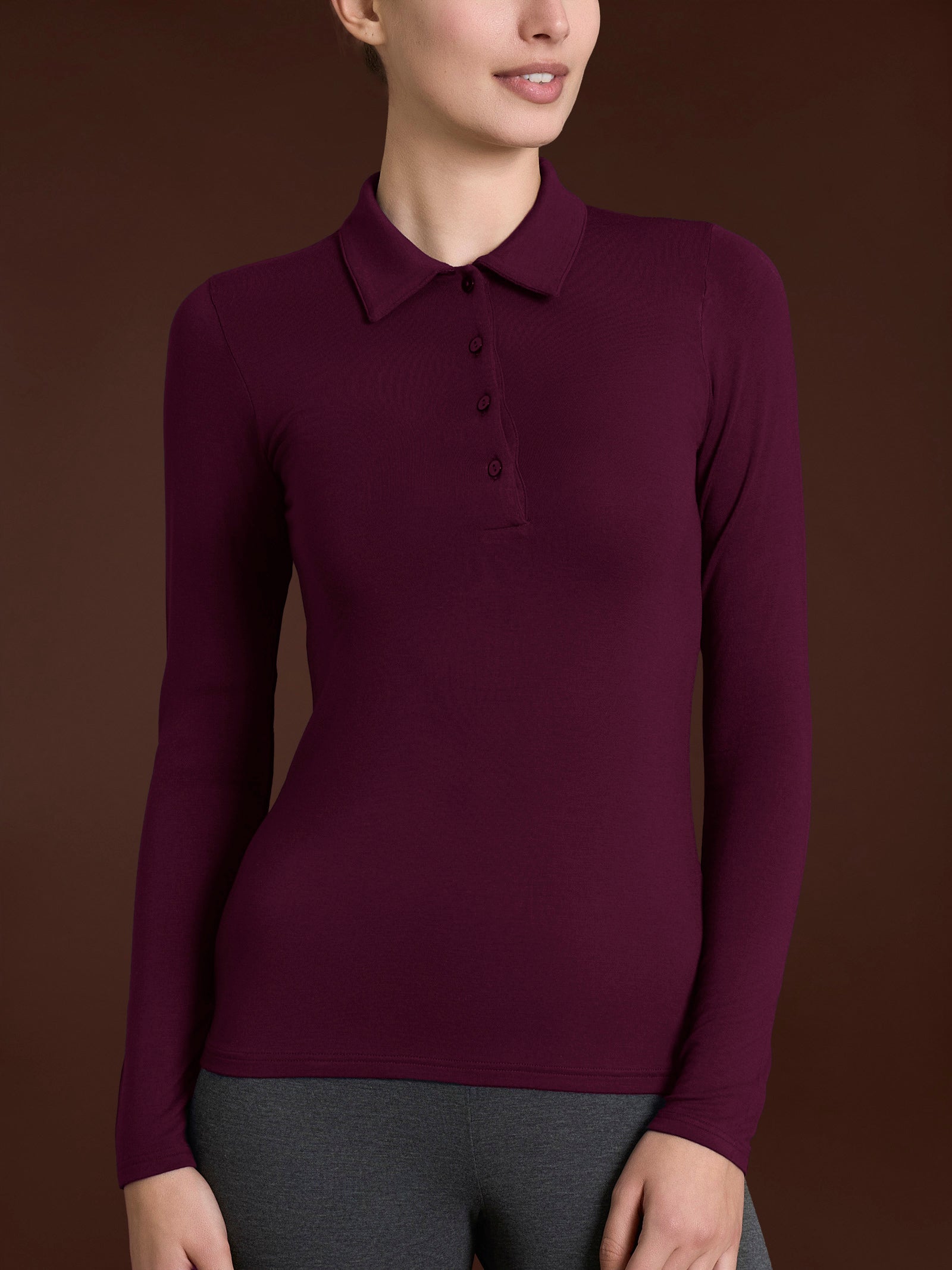 Polo in Eco Viscosa Viola Donna - Ragno