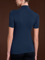 Maglietta collo alto in Eco Viscosa Blu Donna - Ragno