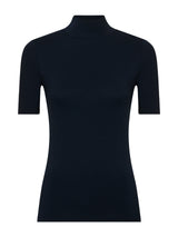 Maglietta collo alto in Eco Viscosa Blu Donna - Ragno