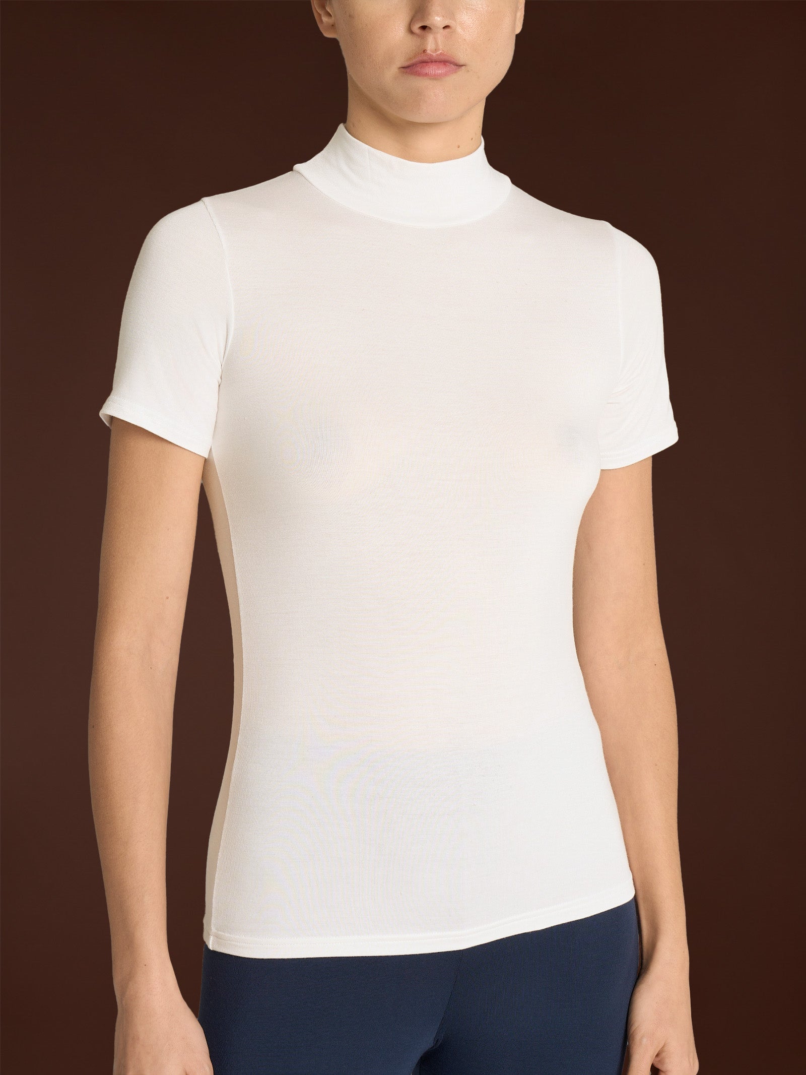 Maglietta collo alto in Eco Viscosa Grigi Donna - Ragno