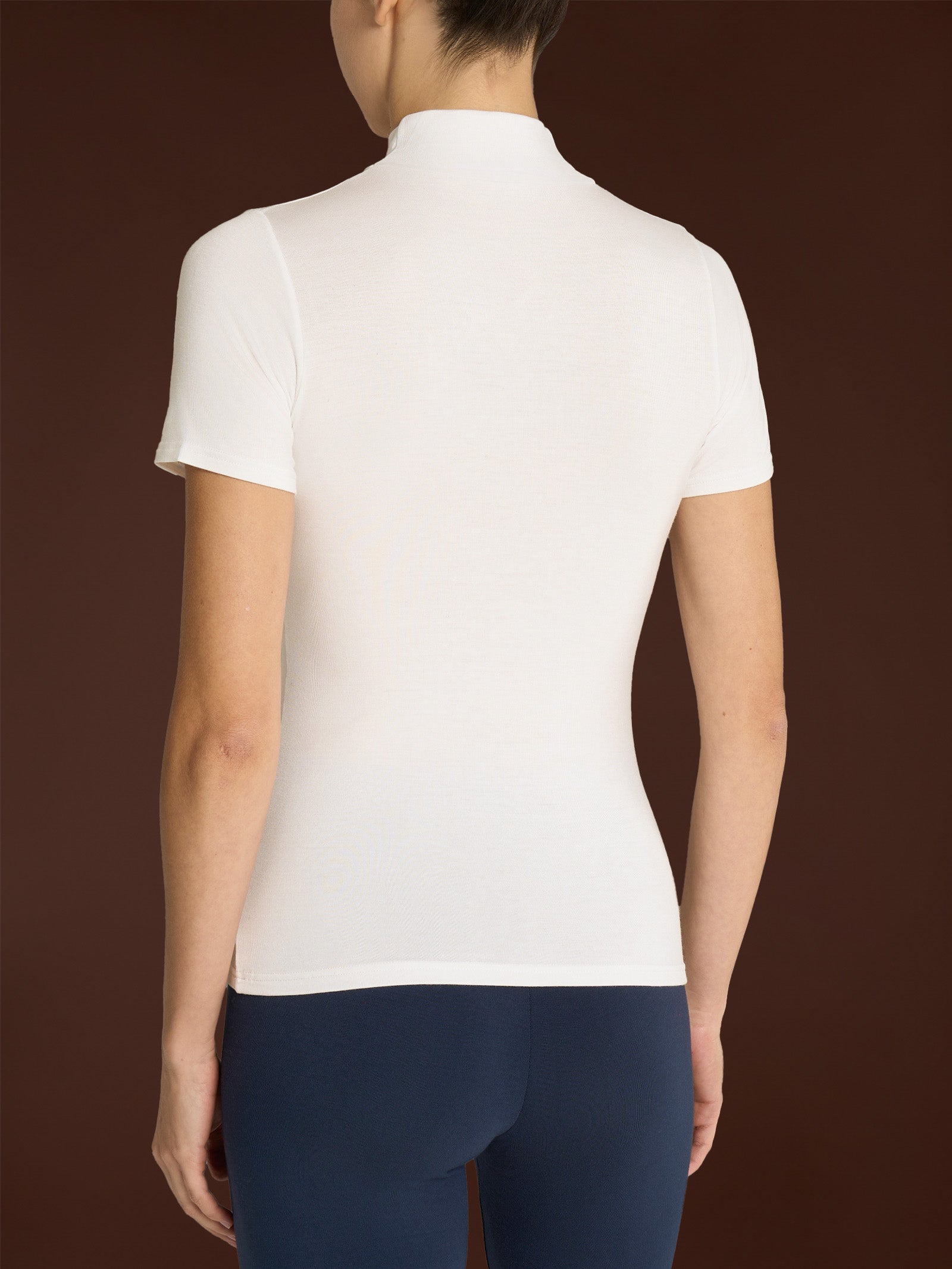 Maglietta collo alto in Eco Viscosa Grigi Donna - Ragno