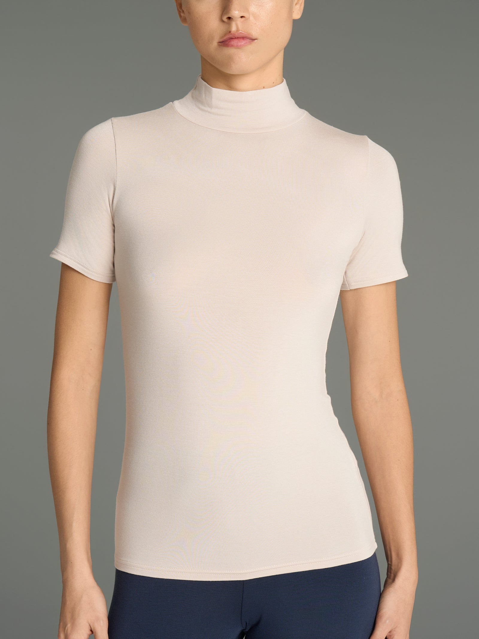 Maglietta collo alto in Eco Viscosa Grigi Donna - Ragno