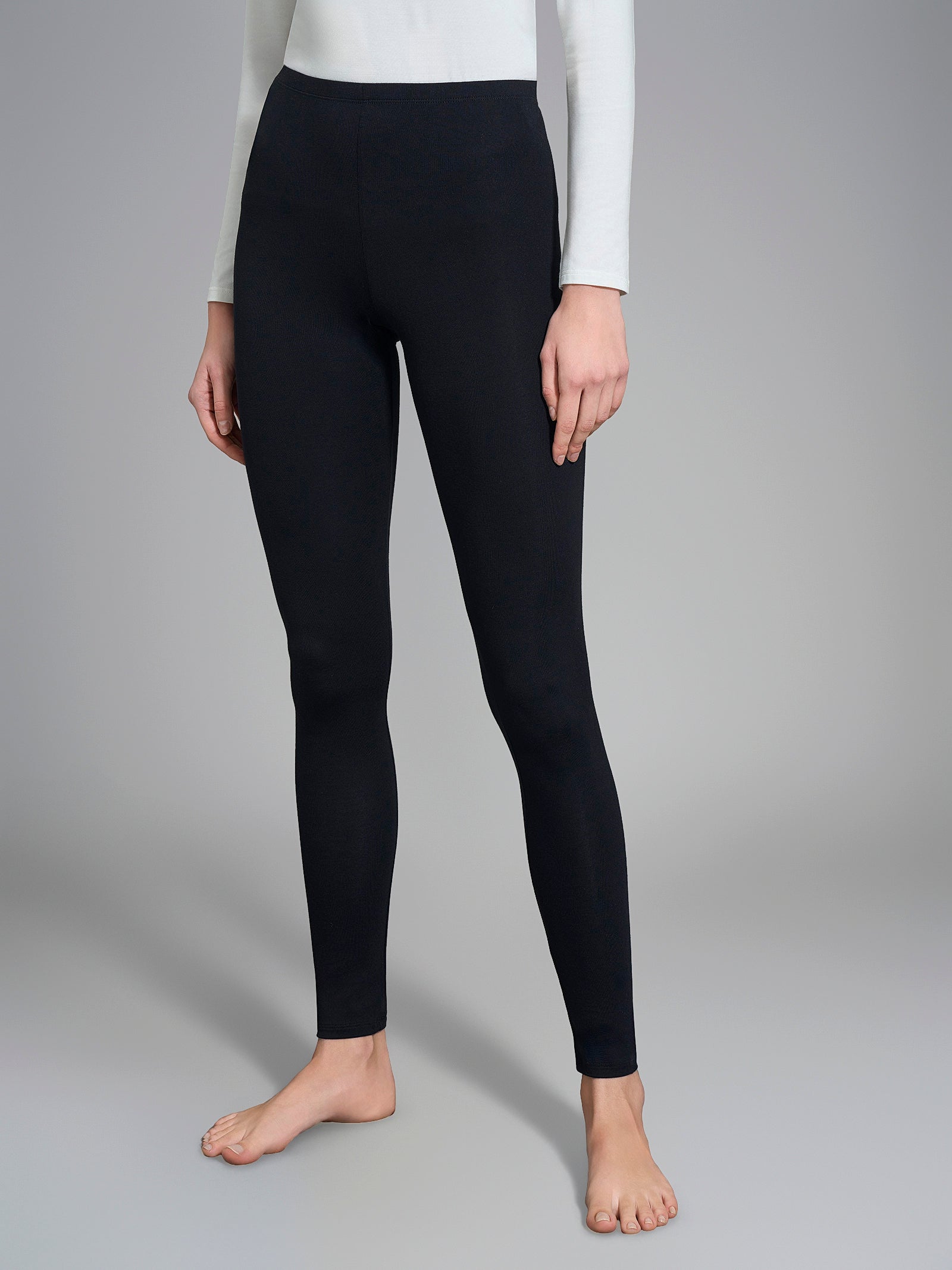Leggings in Eco Viscosa Neri Donna - Ragno
