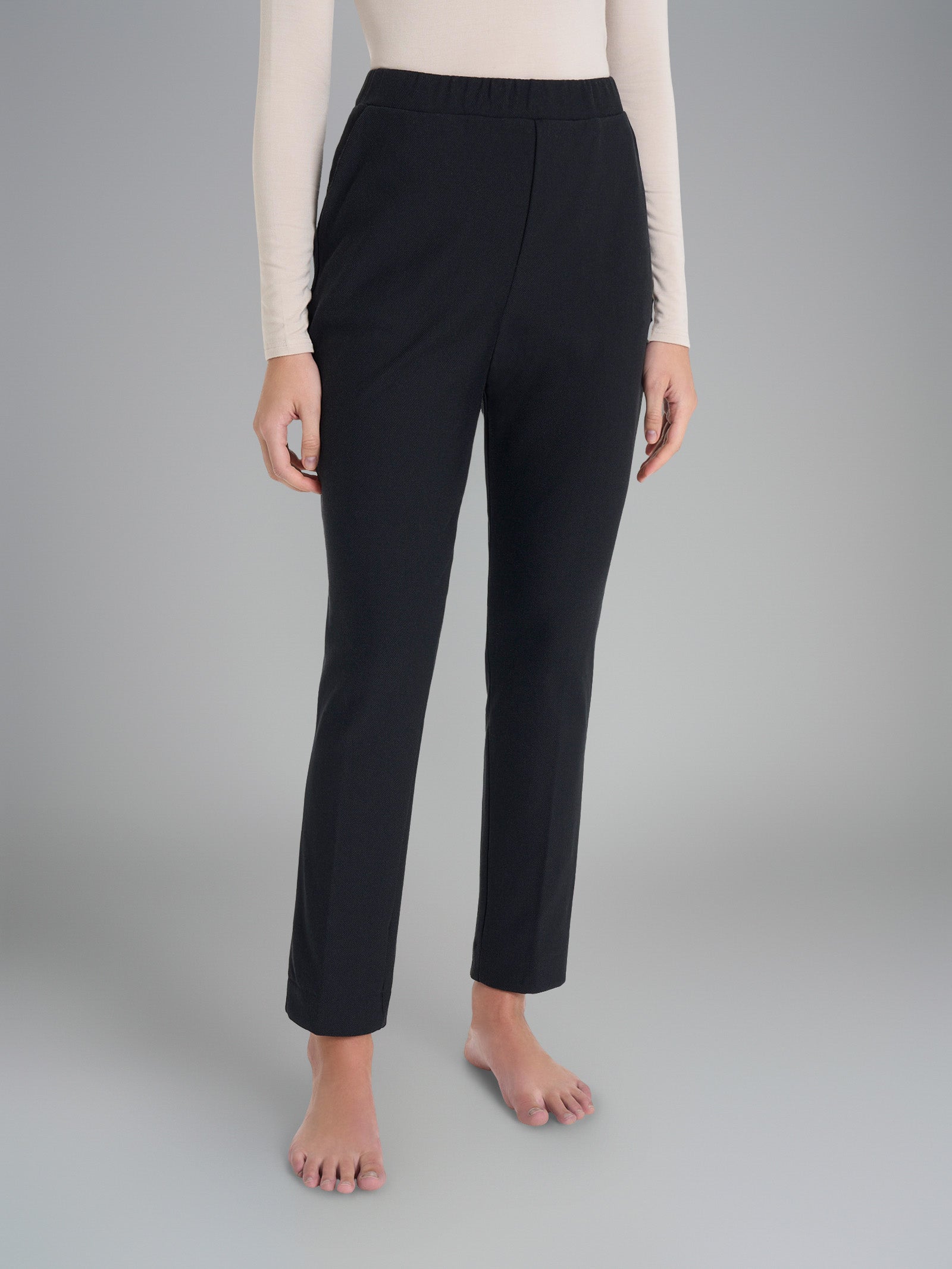 Pantalone chino in maglia flanella Neri Donna - Ragno