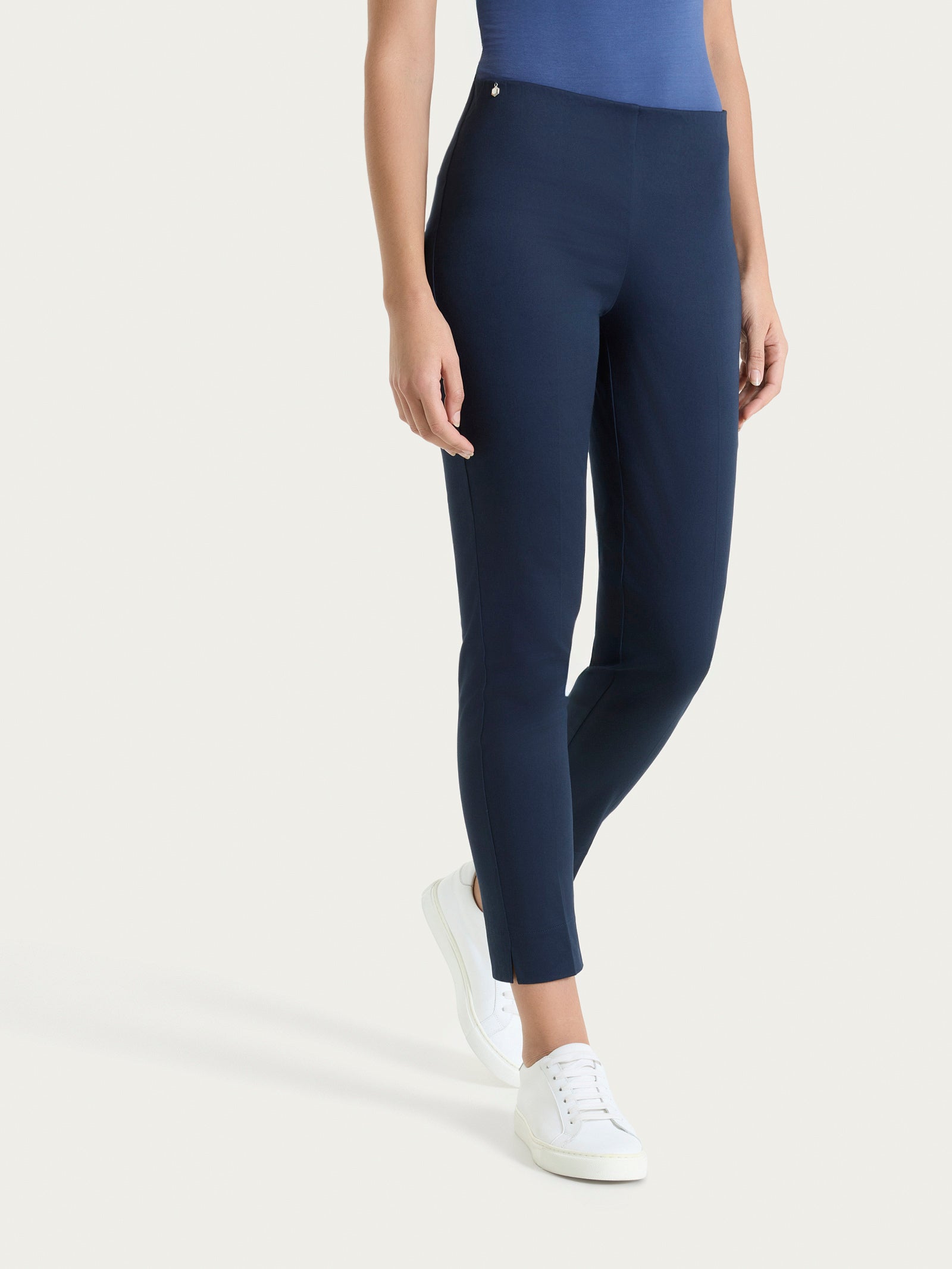 Pantalone capri con spacchetti in Satin Power Blu Donna - Ragno