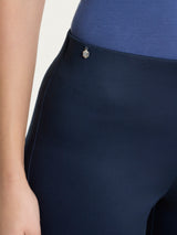 Pantalone capri con spacchetti in Satin Power Blu Donna - Ragno
