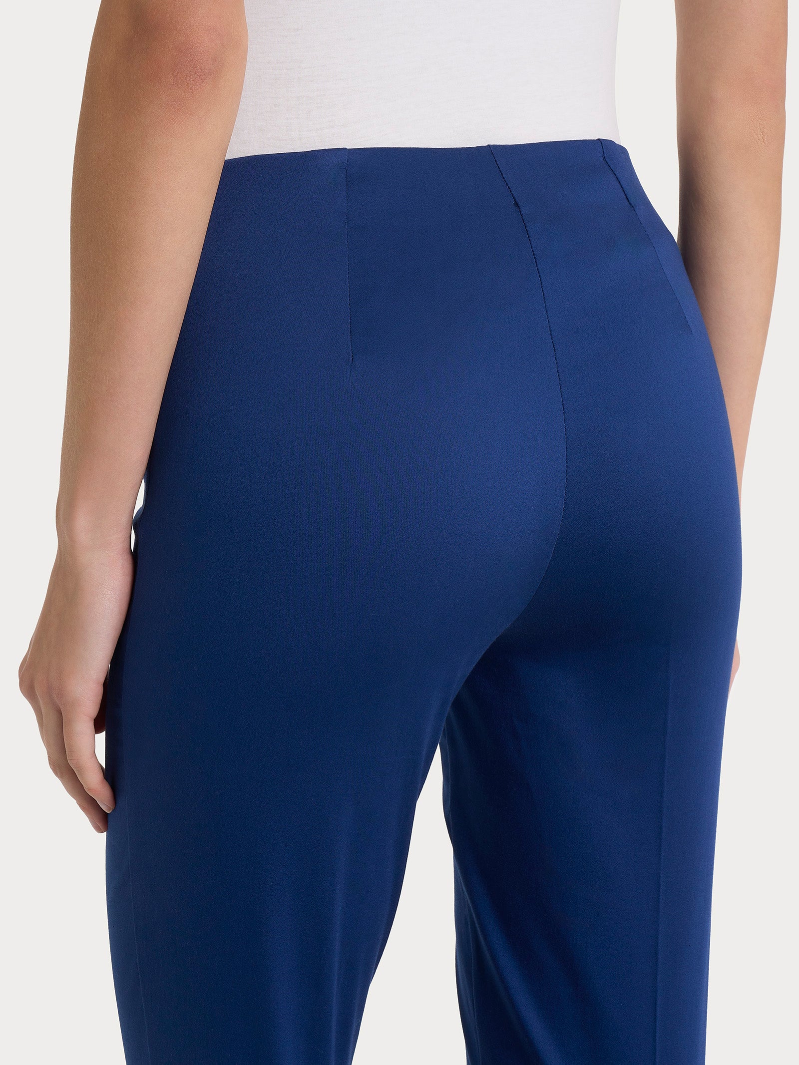 Pantalone capri con spacchetti in Satin Power Blu Donna - Ragno