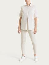 Pantalone capri con spacchetti in Satin Power Bianchi Donna - Ragno