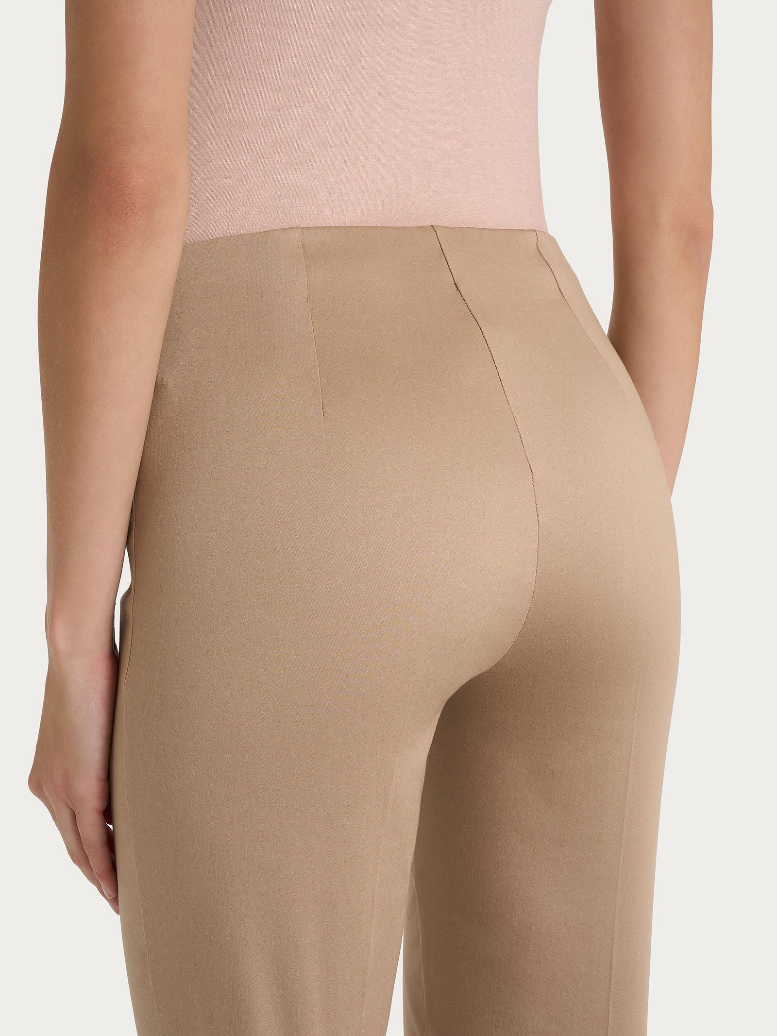 Pantalone capri con spacchetti in Satin Power Marroni Donna - Ragno