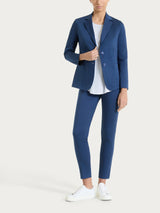 Pantalone capri con spacchetti in Satin Power Blu Donna - Ragno