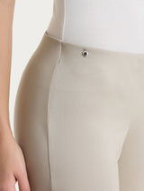 Pantalone capri con spacchetti in Satin Power Marroni Donna - Ragno