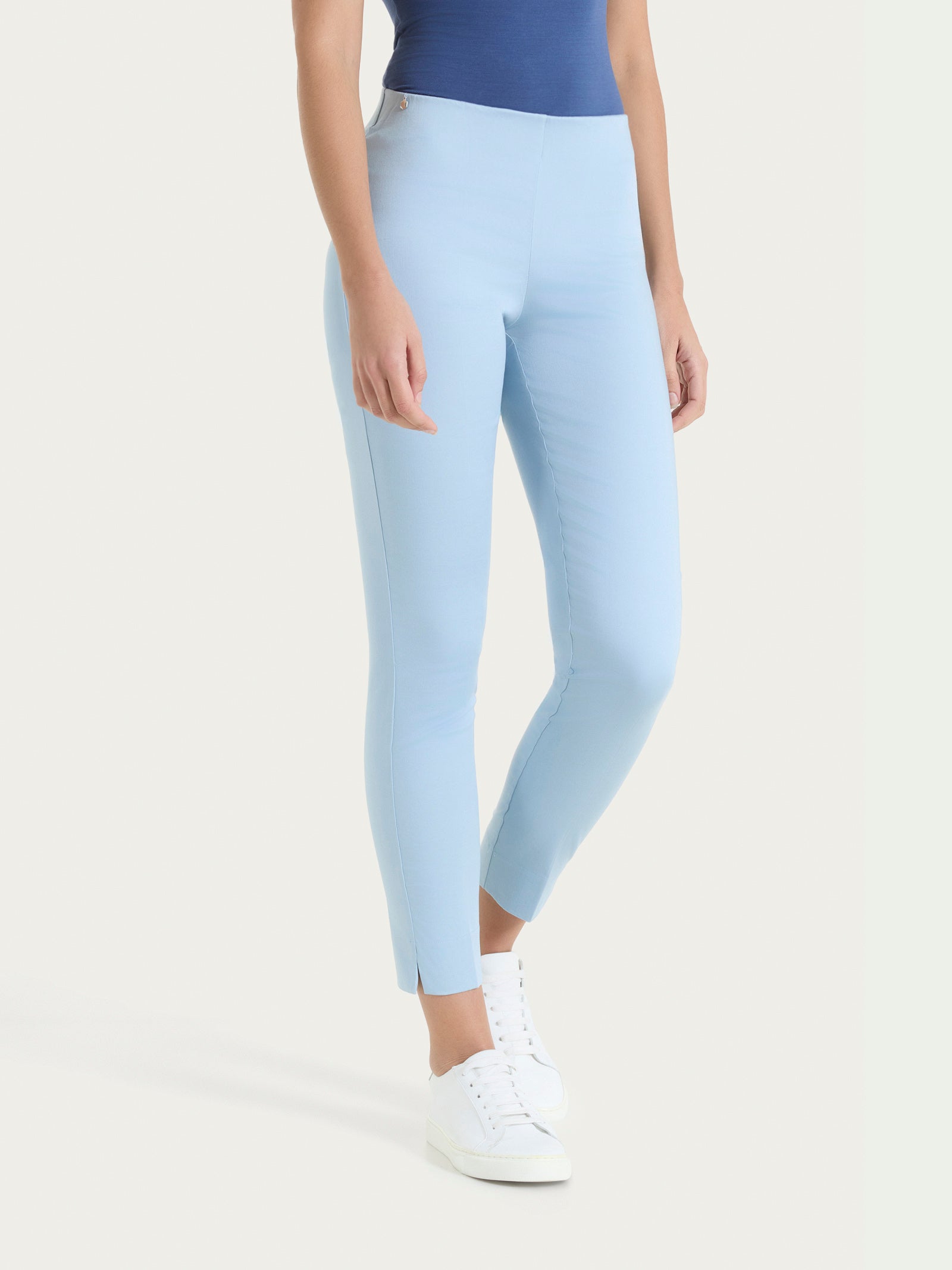 Pantalone capri con spacchetti in Satin Power Azzurri Donna - Ragno