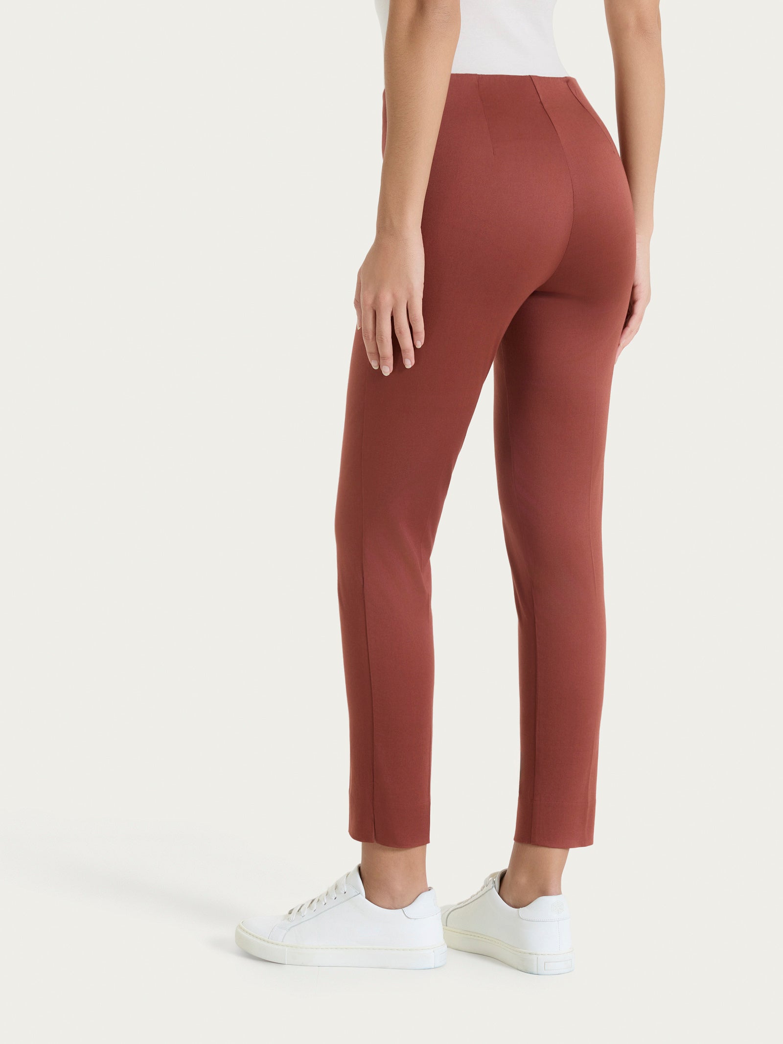 Pantalone capri con spacchetti in Satin Power Marroni Donna - Ragno