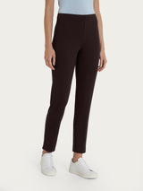 Pantalone capri con spacchetti in jersey di viscosa crêpe Marroni Donna - Ragno