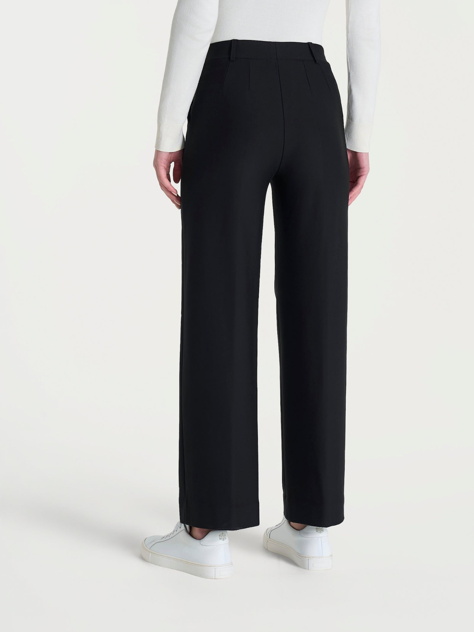 Pantalone ampio alla caviglia in Compact Neri Donna - Ragno