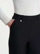 Pantalone ampio alla caviglia in Compact Neri Donna - Ragno