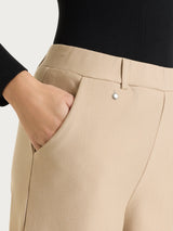Women's Cropped Wide Pants in Compact Gray - Ragno