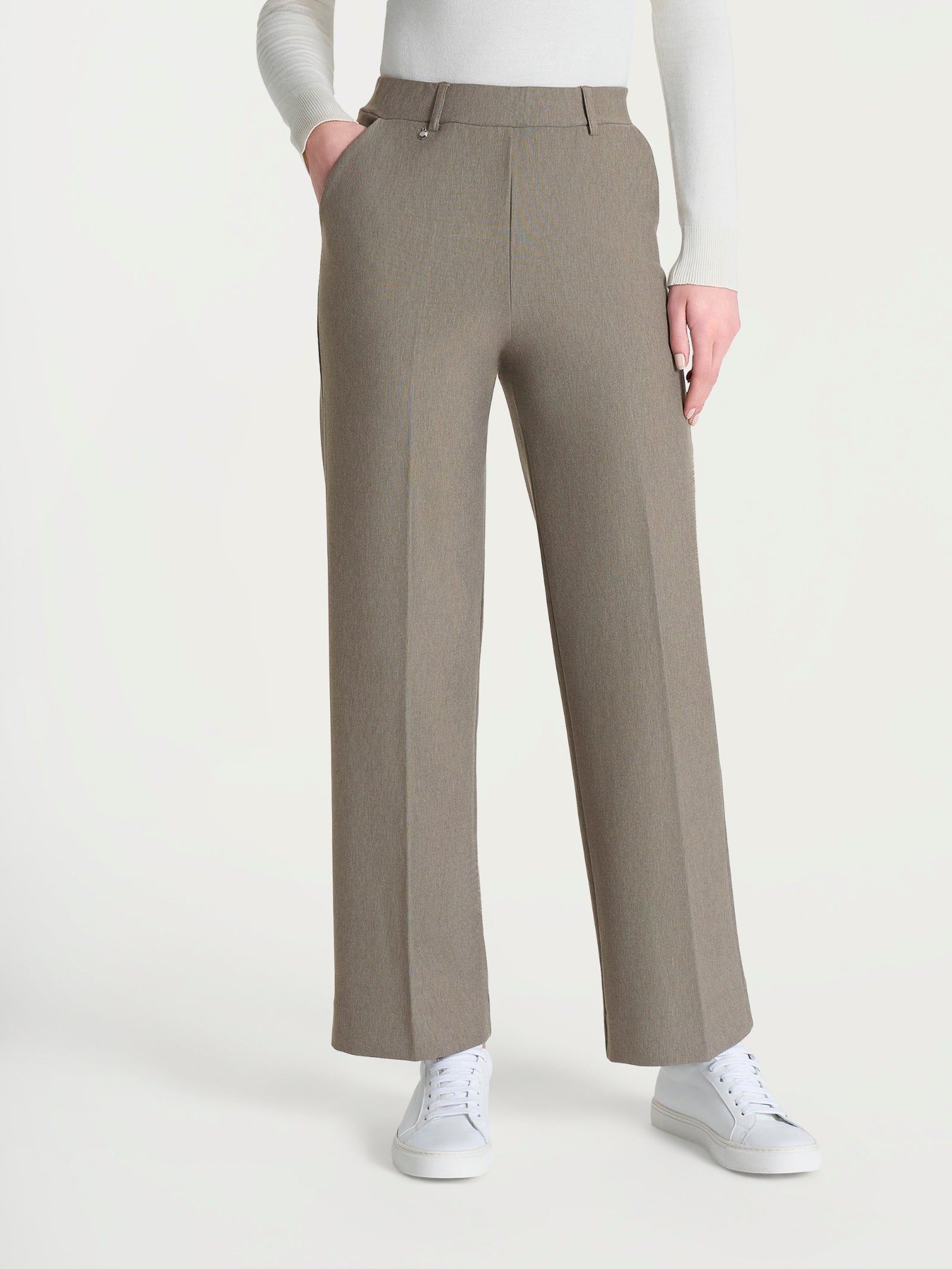 Pantalone ampio alla caviglia in Compact Grigi Donna - Ragno