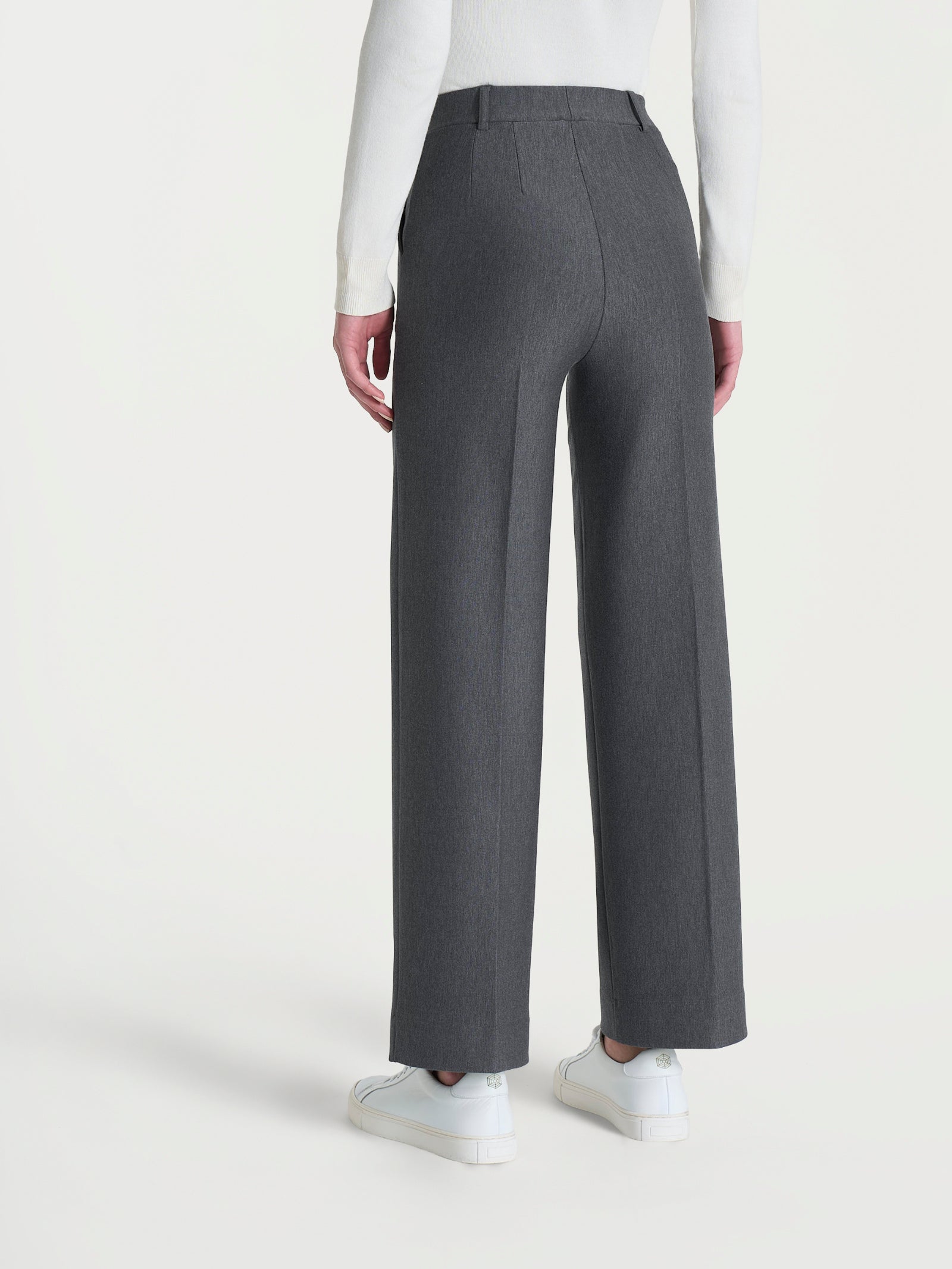 Pantalone ampio alla caviglia in Compact Neri Donna - Ragno