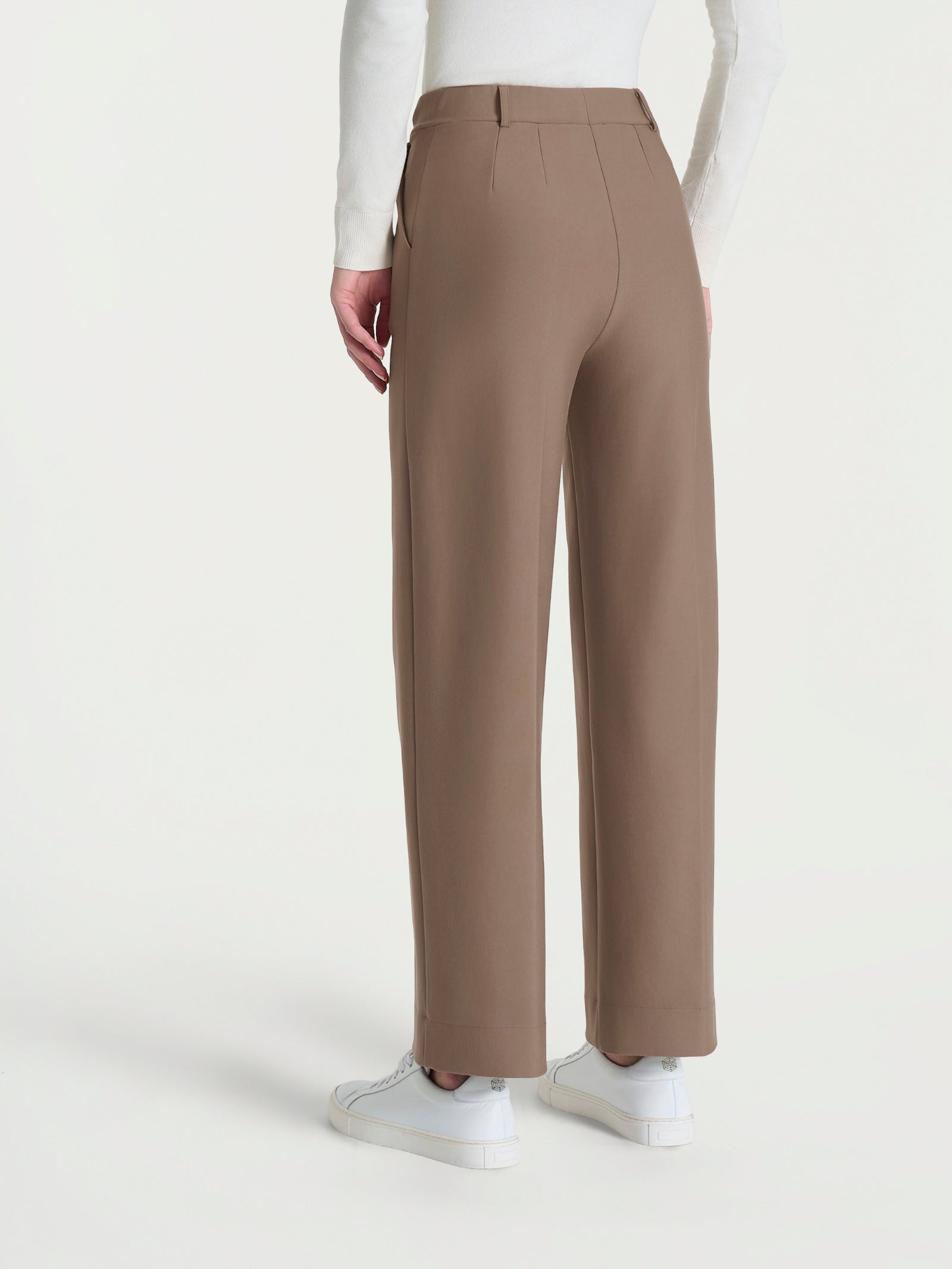 Cropped wide pants in Compact - Pine Bark – Ragno