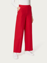 Pantalone ampio alla caviglia in Compact Rossi Donna - Ragno