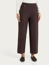 Pantalone ampio alla caviglia in Compact Marroni Donna - Ragno