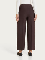 Pantalone ampio alla caviglia in Compact Marroni Donna - Ragno