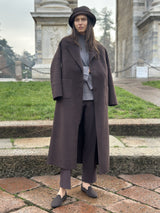 Pantalone ampio alla caviglia in Compact Marroni Donna - Ragno