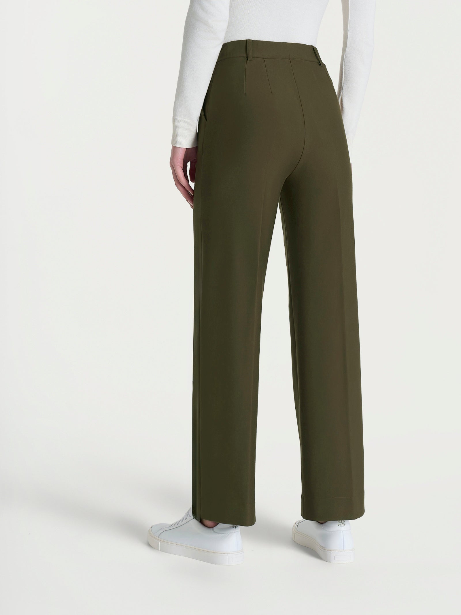 Pantalone ampio alla caviglia in Compact Verdi Donna - Ragno